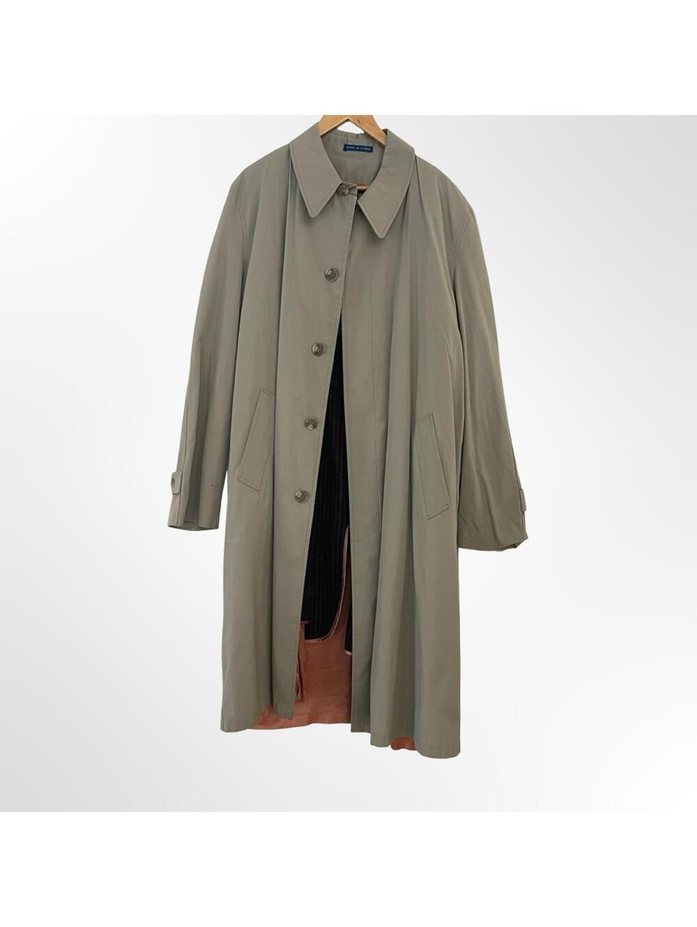 TownCraft Olive Green Long Trench Coat 42 X-Tall